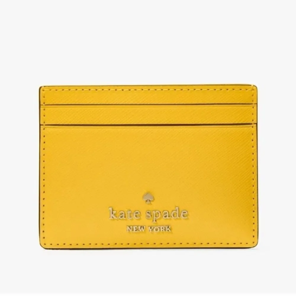 Kate Spade Leather Madison Small Slim Card Holder Wallet Bag Purse